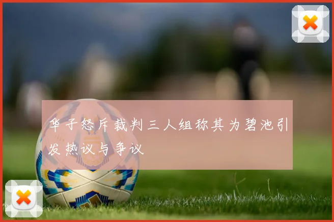 华子怒斥裁判三人组称其为碧池引发热议与争议